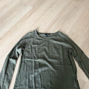 a.n.a Olive Green Crew Neck Sweater